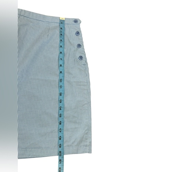 Christopher & Banks Gingham Blue and White Skirt Button Accents Womens Sz 14 - Picture 10 of 10